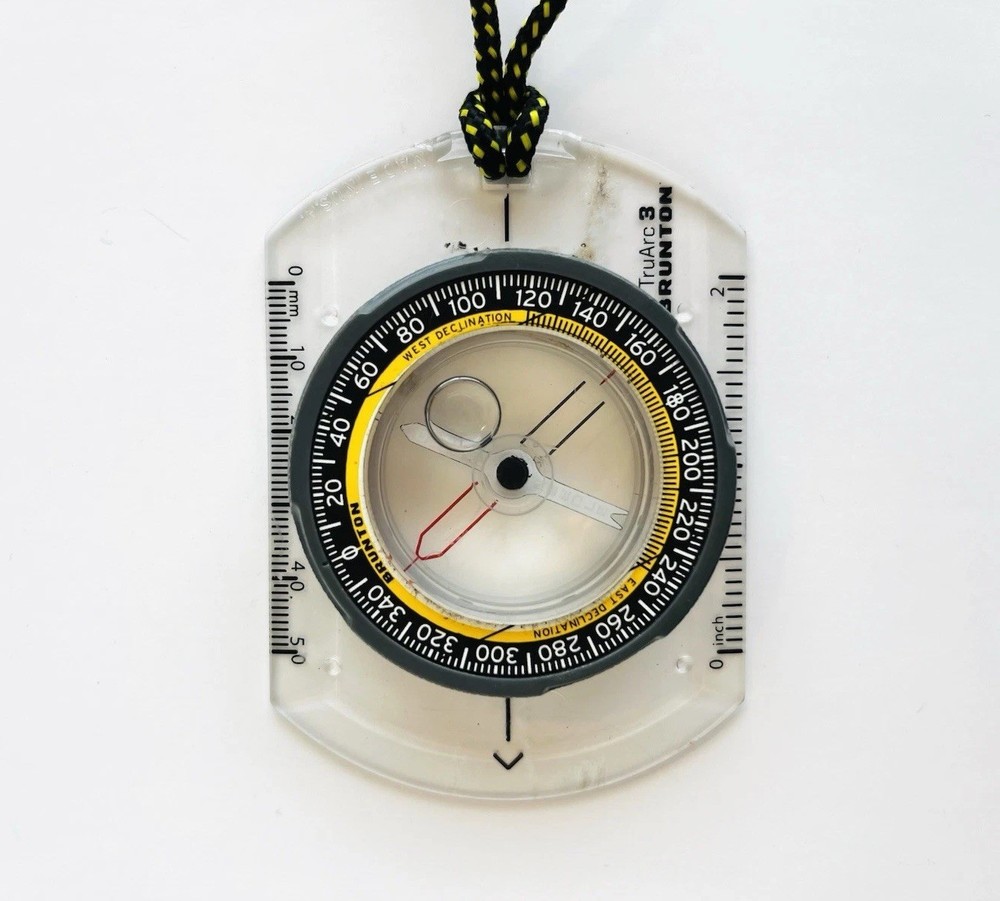 Brunton TruArc 3 Baseplate Compass w/ Lanyard – Tested Working