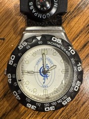 TOMAX Clip-On Compass North Jersey 1895 Japan Mvt w/ Tachymeter & Mini Strap