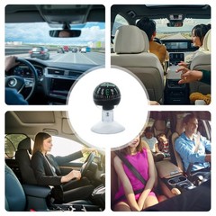 Waterproof Vehicle Navigation Ball Car Compass Ball with Suction Cup Base