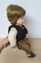 Artist doll porcelain doll 36 cm sitting collector rarity Vintage