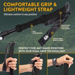 Lightweight Foldable Trekking Poles – Designed for Comfort with Cork & EVA Grips