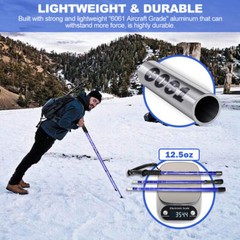 Trekking Walking Hiking Poles Sticks Aluminum Adjustable Alpenstock Pair of 2