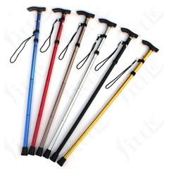 Adjustable Aluminium Foldable Walking Stick Anti-shock Height Adjustable 6Colors