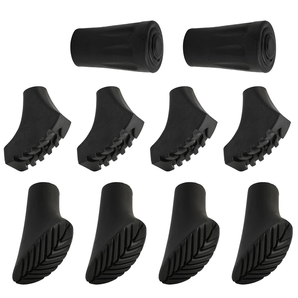 10 Pack Nordic Walking Pads for Hiking Poles, Walking Rubber Pad, Rubber…