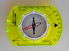 BRUNTON Classic Compass 9020G Optic Green Baseplate, Rotating Analog Exc Used