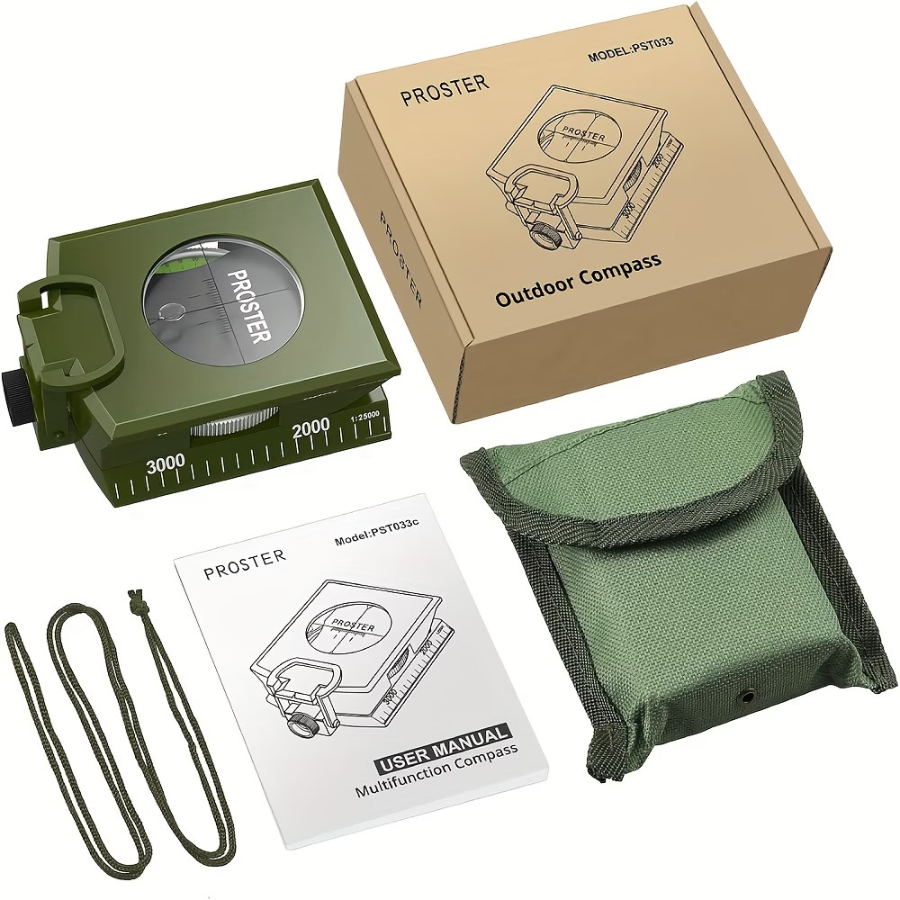 Survival Compass with Inclinometer & Carrying Bag ic Navigation for Hiking gift