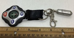 Survival Hiking Camping Compass Key Chain Nylon Clip On 4 Pack About 5 In Each