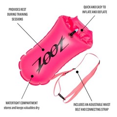 Ultra Swim Safety Buoy & Dry Bag, High-Visibility Open-Water 15L Neon Pink