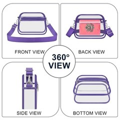 Clear Bag for Stadium Events Clear Purse Stadium Bag Small Purple Clear