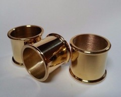 BEADED BRASS COLLARS Choice of 10 SIZES 19mm-30mm i/d. for Walking Stick Making