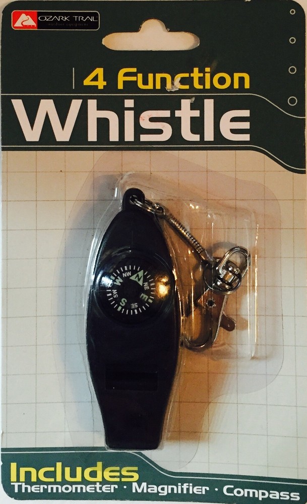 4 Function Whistle + Thermometer + Magnifier + Compass – 056389100442 – Ozark