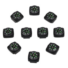 bayite Hard Shell Liquid Filled Button Compass Set for Survival Watch Band Pa…