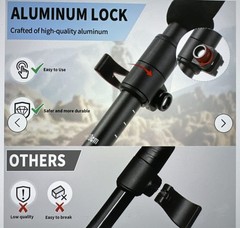 Portable Foldable Hiking Poles, 7075 Aluminum, Quick-Lock Adjustable, Set of 2