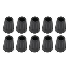 10pcs Walking Pole Rubber Tips Non-Slip Design For Hiking Safety