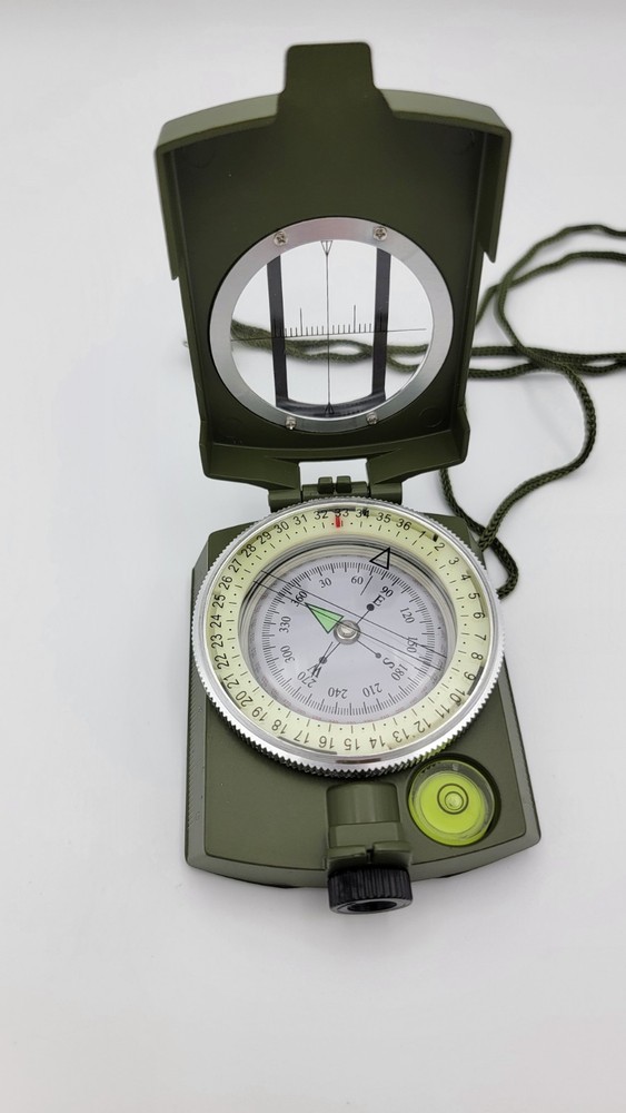 TurnOnSport Prismatic Sighting Compas Military Waterproof with Pouch for Hiking