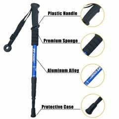 US Trekking Sticks Walking Hiking Poles Adjustable Folding Anti-Shock Sticks