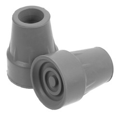 2Pcs Durable Rubber Cane Feet Non Slip Crutch Tips Grey for Enhanced Stability