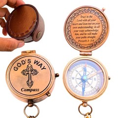 God’s Way Compass – Baptism Gifts For Boys Christian Gifts For Men Catholic G…