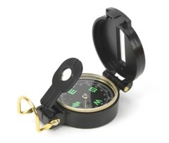 OZARK TRAIL LENSATIC COMPASS, GLOW IN THE DARK, 5093 BLACK