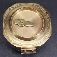 Essex Brass Compass Model 42433 Mirror Sine Chart 3″ W/Original Box *READ*