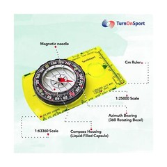 Orienteering Compass Hiking Backpacking Compass | Advanced Scout Compass Camp…