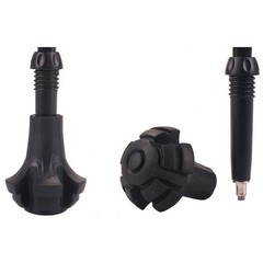 Diooid General Accessories for Trekking Poles Replacement Rubber Tips Black