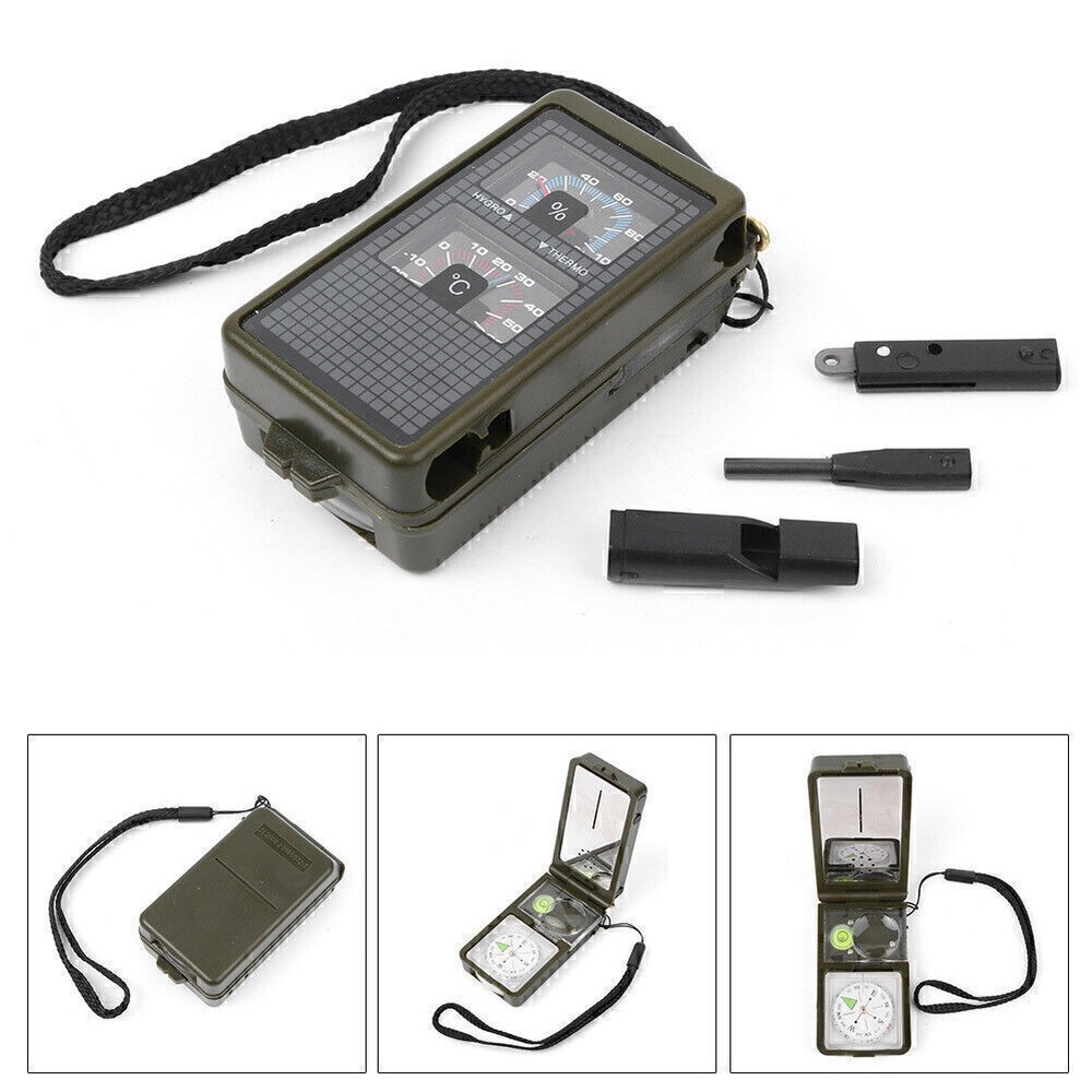 For Survival Military Camping Outdoor Hiking Kit 10 in 1 Multi-function Compass