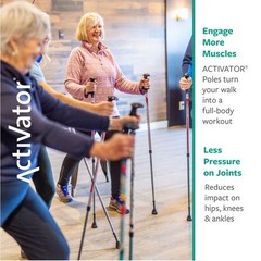 Urban Poling ACTIVATOR® Walking Poles for Balance and Rehabilitation – 1 Pair –