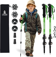 Lightweight Adjustable Kids Hiking Poles – Aluminum Trekking Poles 2 Pack