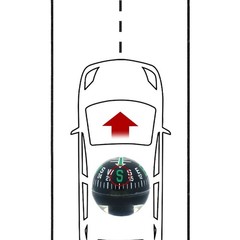 Waterproof Vehicle Navigation Ball Car Compass Ball with Suction Cup Base