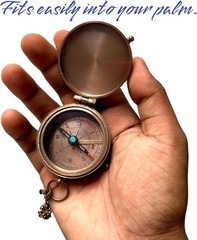 Thoreau’s Go Confidently Quote Engraved Compass with Stamped Leather case Gift.