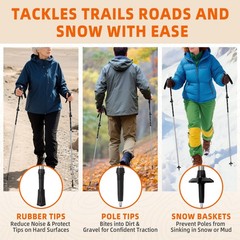 Collapsible Trekking Poles for Hiking – Lightweight Foldable Hiking Poles, 2 …