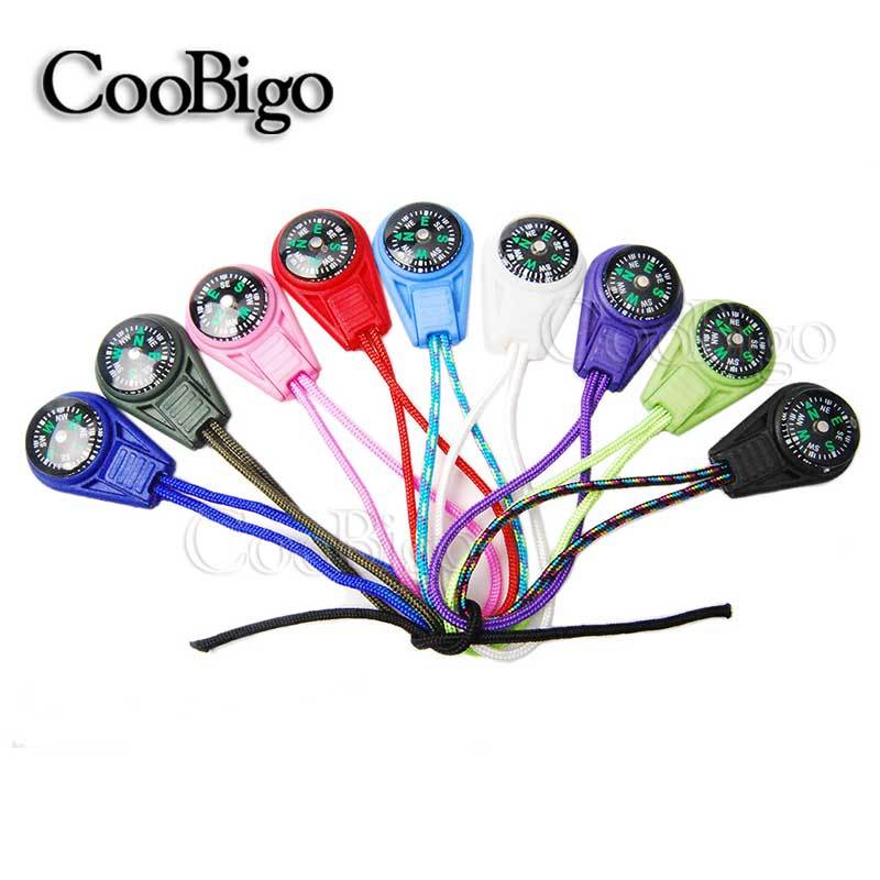 Compass Zipper Pull Outdoor Camping Hiking Tactical Backpack Bag Parts Accessory