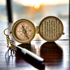 Jeremiah 2911 Engraved Compass First Communion Baptism Religious Gift Boys