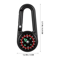 24pcs Compass for Kids – Mini Compass Bulk Keychain with Belt Clip for Party