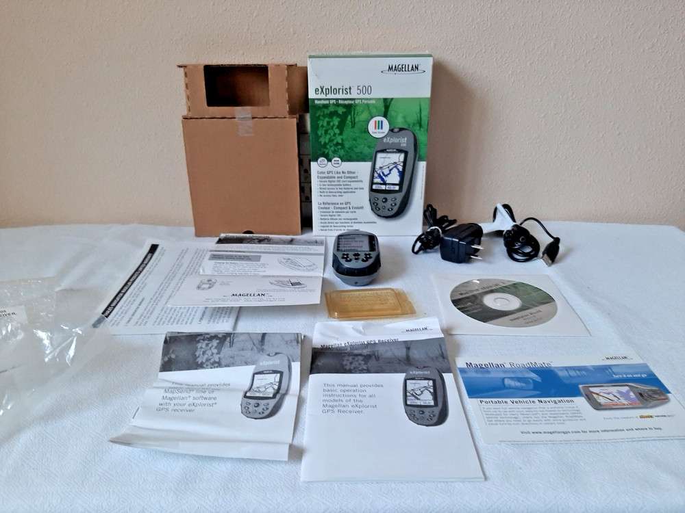 BRAND NEW Magellan eXplorist 500 Handheld GPS Complete – Hiking Boat Auto Truck