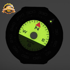 Mini Button Map Compass Turnable Bezel for Watchband Every Day Carry EDC