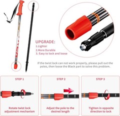 Ultralight Adjustable Hiking Poles for Kids – Collapsible 2 Pack