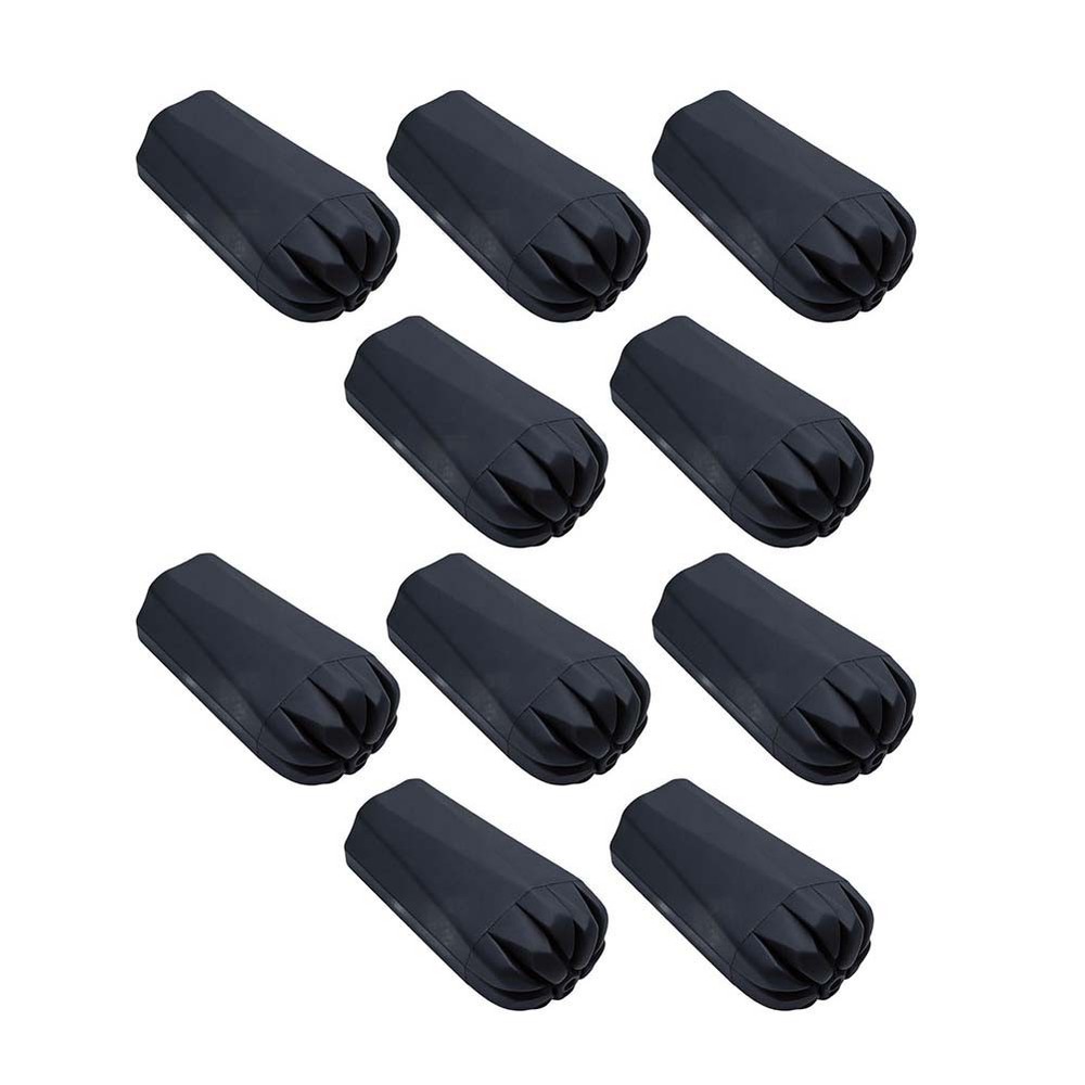 10pcs Hiking Pole Tip Protectors Rubber for Trekking Poles 11mm ID Black