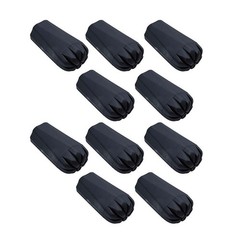 10pcs Hiking Pole Tip Protectors Rubber for Trekking Poles 11mm ID Black