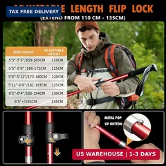 Deepfeel Collapsible Trekking Pole Adjustable Hiking Pole – Aluminum Alloy 7075