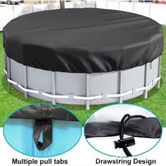 Sturdy Lightweight Pool Cover for Round Pools 4FT 6FT 8FT 10FT 12FT 15FT
