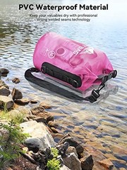 Waterproof Dry Bag for Men & Women – 5L/10L/20L//40L Roll Top – Rose Red