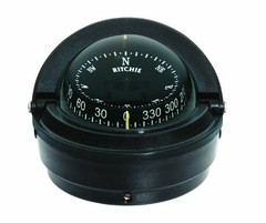 Ritchie Voyager Compass Dial with Surface Mount and 12V Green Night Light (Bl…