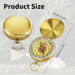 Camping Survival Compass – Glow in Dark Waterproof Military Compass Mini