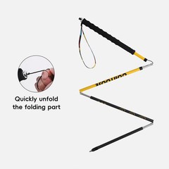 Ultralight Carbon Fiber Folding Trekking Pole Hiking Trail Running 105-125cm