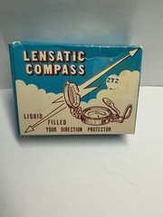 Vintage Luminescent Lensatic Compass Model 14-829 WITH ORGINAL BOX Clean!