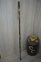 Dark Walking Stick + Cross Carving + Handmade in USA – Strong Hiking Staff