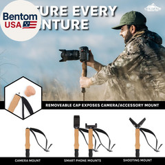 Trekking Poles – Carbon Fiber Monopod Walking or Hiking Sticks with with Accesso