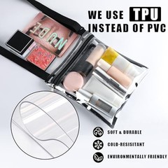 Clear Bag For Stadium Events Clear purse for Women Black